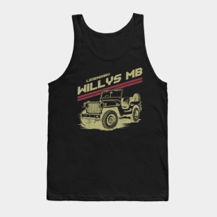 Willys MB Jeep car trailcat Tank Top